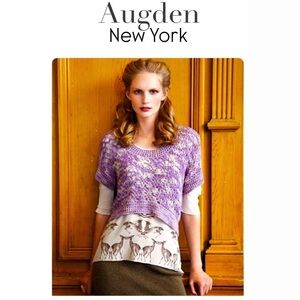 ☀️Augden New York Handmade in Nepal Anthropologie Hydrangea Purple -size M